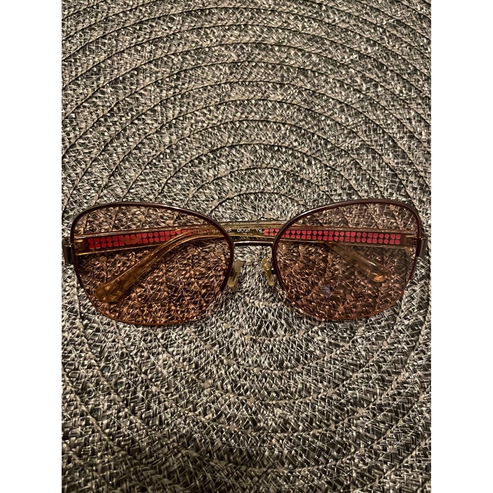Kate Spade New York Gold Pink Dot Butterfly Sunglasses 135mm Lenses CE